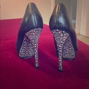 ALDO leather studded heels